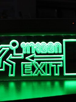 ป้ายไฟทางออก ทางซ้าย IWC-HAND-GARD-EXIT