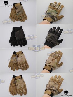 ถุงมือเต็มนิ้ว ยี่ห้อ Emerson รุ่น Tactical Lightweight Camouflage Gloves (Tactical Gloves)