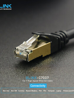 Glink Cable Lan Cat7 Outdoor Ethernet Network 10Gps สายแลนสำเร็จรูปพร้อมใช้งาน 40M ออกใบกำกับภาษีได้
