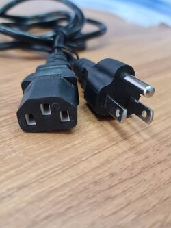 0000170 ปลั๊ก สาย สายไฟ 6 เหลี่ยม 3 รู กระทะไฟฟ้า หม้อหุงข้าว สายคอม สายปลั๊ก