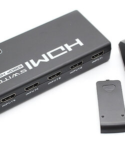 HDMI Selector เข้า 5 ออก 1 พร้อมรีโมทคอนโทรล