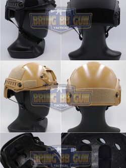 หมวก Fast (หมวกฟาส) (Fast Helmet MH type) รุ่น Strandard Version No holes