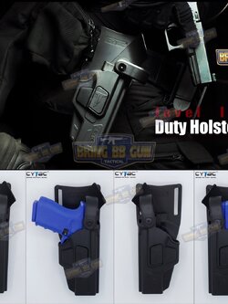 ซองปืนพกนอก Level 3 รุ่น Glock17/19 ยี่ห้อ Cytac (Level 3 Duty Holster)
