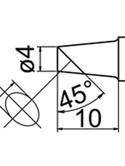 HAKKO Tip Soldering Iron T20 Series T20-BC4 TIP SHAPE-4BC