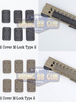 Rail Cover M-Lok Type 2 (ใน1ชุดมี12ชิ้น)(ใช้ได้กับชุดหน้าระบบราง M-Lok เท่านั้น)