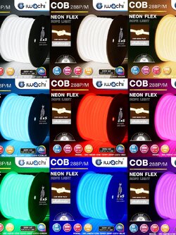 LED NEON FLFX COB 220v ความหนา 10 มิล รุ่นนี้สามารถดัดงอบิดหรือมัดปมได้ รุ่นนี้แถมปลั๊กหัวจ่าย 5 ชุดมีแสง 4,000 k