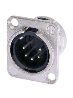 Neutrik NC5MDL-1 ปลั๊ก XLR ตัวผู้ 5P ติดแท่น Nickel housing