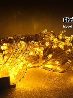 ไฟประดับ แสงเหลือง (กระพริบได้) IWC-100LED-YELLOW