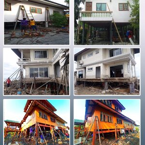 ซ่อมบ้านทรุด โทร 090-9218474 เลื่อนบ้าน หมุนบ้าน ย้ายบ้าน เปลี่ยนเสา แก้ไขปัญหาบ้าน-อาคาร-โรงงานทรุดเอียง