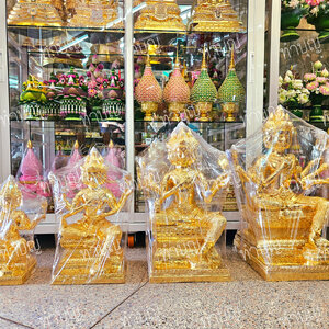 ✨พระพรหมทองเหลือง ปิดทองแท้100% ทุกไซส์ทุกขนาด ปลีก-ส่ง✨