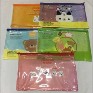 ซองซิปพลาสติก A4 ลายการ์ตูน