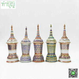 โกศเบญจรงค์ ใส่กระดูก ใส่อัฐิ พร้อมส่งจากทางร้าน