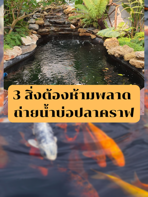 3 สิ่งต้องห้ามพลาด !! เรื่องการถ่ายน้ำบ่อปลาคราฟ / ปลาคาร์ฟ