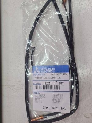 0000158 เซ็นเซอร์ E22 C92 307 น้ำแข็ง แอร์ มิตซูบิชิ Mitsubishi Electric ของแท้ 100% E22C92307
