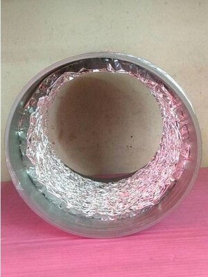 0000378 ท่อลมร้อน 1.5เมตร แอร์เคลื่อนที่ ท่อลมอลูมิเนียมฟอยล์ FLUE 160