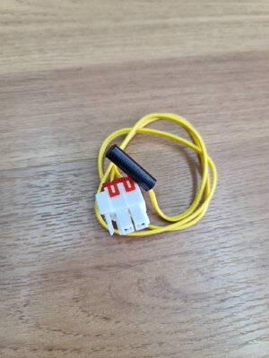 0000717 เซ็นเซอร์ สายเหลือง หัวตัด ไบเมนทอล เหมาะกับตู้เย็น LG , SAMSUNG เทียบใช้