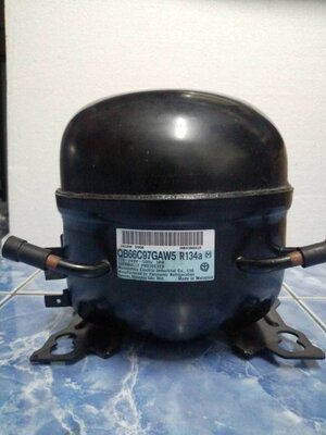 0000551 คอมเพรสเซอร์ ตู้เย็น QB66C97GAW5 พานาโซนิค (1/5HP) น้ำยา R134a ไฟ 220-240V