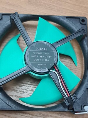 0000592 พัดลม ตู้เย็นโนฟรอส DC 15V 0.28A (Sharp) ของแท้
