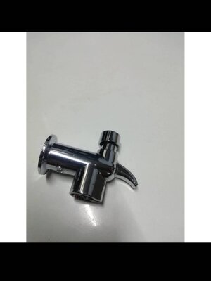 0000207 ก๊อกน้ำตู้น้ำดื่ม (ตู้น้ำเย็น) เป็นพลาสติกชุปสเเตนเลส สีเงิน เกลียวใน 1/2 "