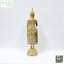 พระประจำวันจันทร์ (ปางห้ามญาติ) 9" ทองเหลือง ลายพิกุล