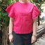 NNandNN Shop 4 0003 เสื้อผ้าลินินคอกลม ติดกระดุมหลัง สีพื้น 39"