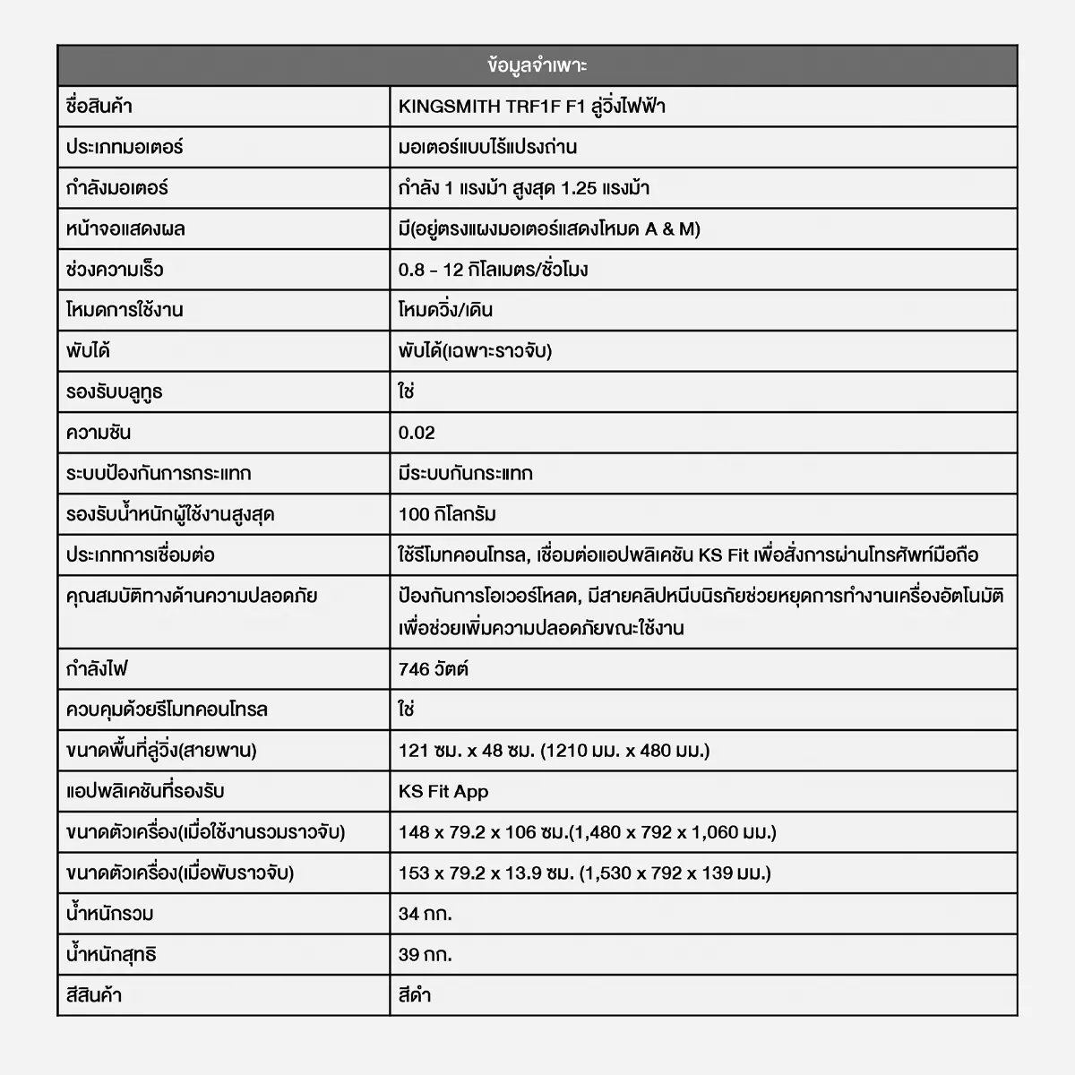 พร้อมส่ง* [ผ่อน 0%+ส่งฟรี !!] ลู่วิ่งไฟฟ้า ลู่เดิน Kingsmith F1 Treadmill ลู่ วิ่ง สายพานเครื่อง วิ่ง. รับประกัน 1 ปี